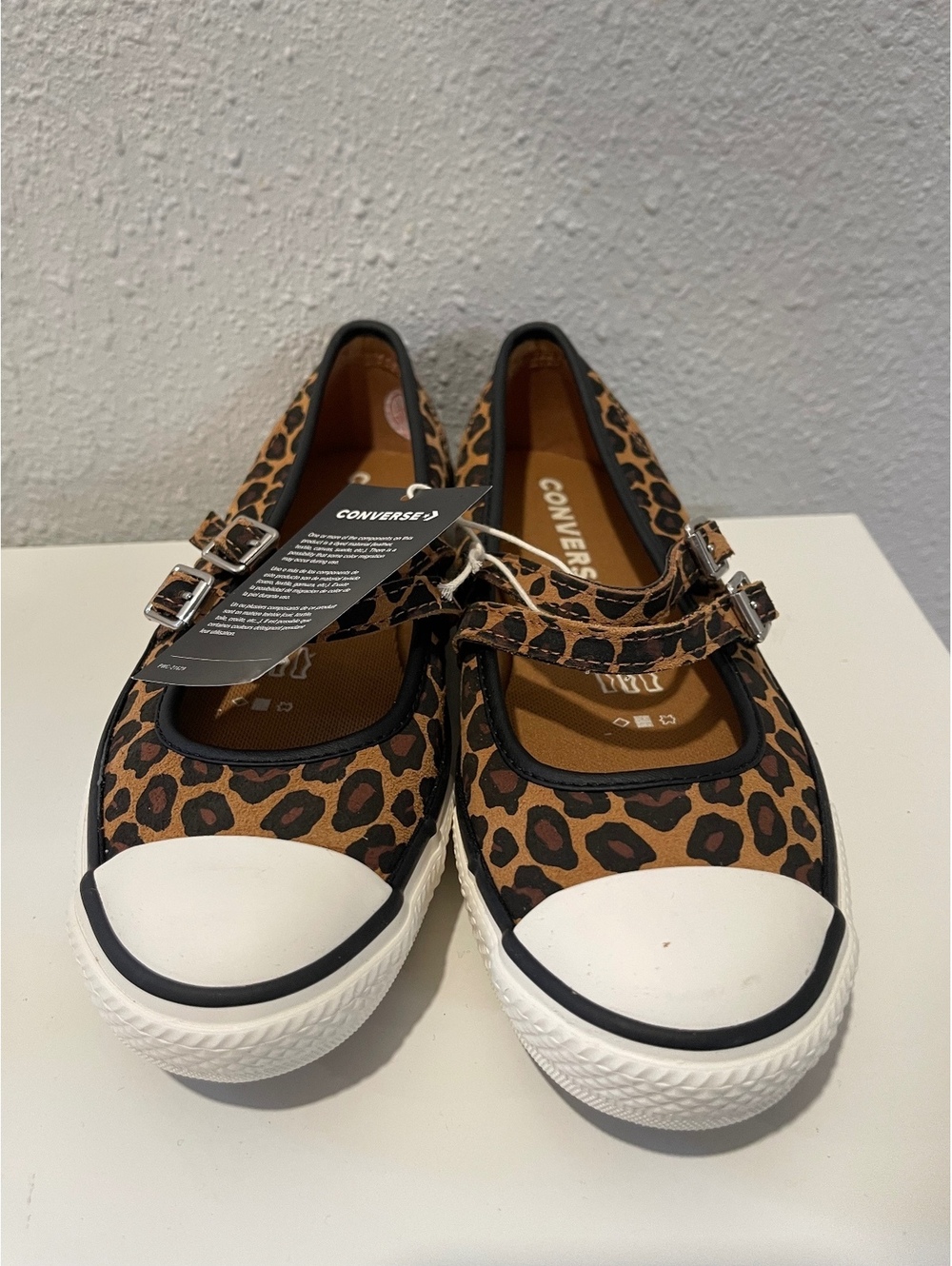 Converse All Star Leopard Print Mary Jane Sneakers - Picture 3 of 7